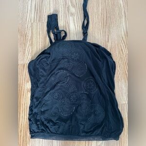 Mexx Black Camisole with Embroidered Detail XS